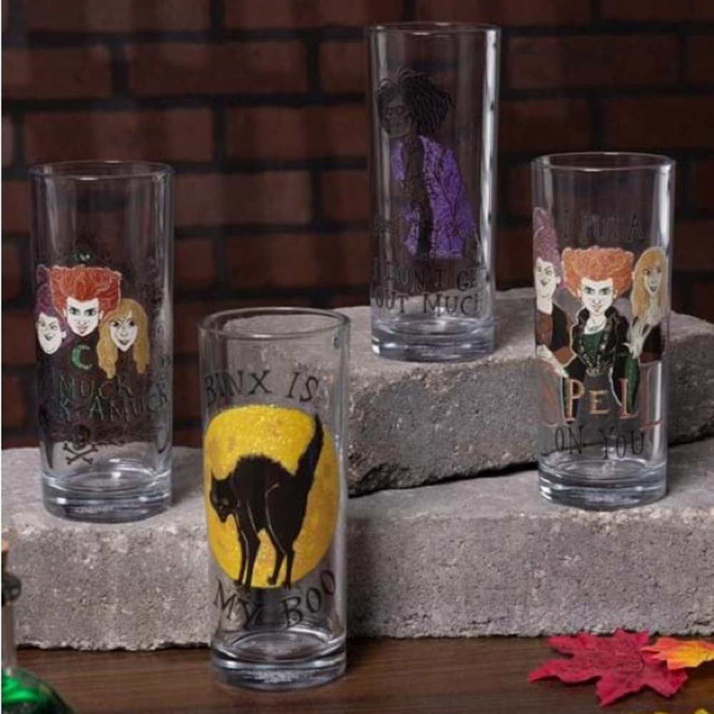 New Hocus Pocus Glitter Glass Tumbler Set